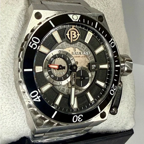 Ballast Valiant Regulator Date Skeleton Automatic Mens Watch - Brand New - Picture 3 of 7